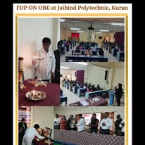 FDP on OBE at Jaihind Polytechnic, Kuran — resource person session