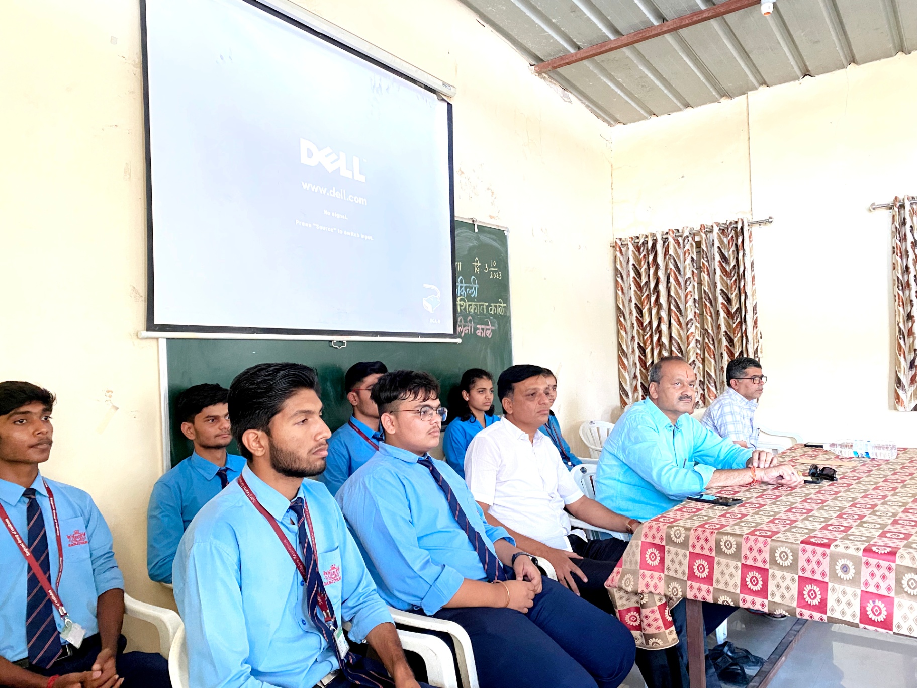 Panel discussion during the community outreach visit